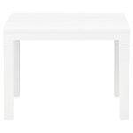 vidaXL Table de jardin avec 2 bancs Plastique Blanc