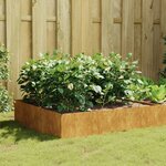 vidaXL Lit surélevé de jardin 100x100x41 cm acier corten