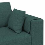 Sofa en tissu avec coussin Vert foncé 208 cm tissu