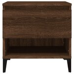 vidaXL Tables d'appoint 2 Pièces Chêne marron 50x46x50 cm Bois ingénierie