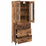 vidaXL Haut Armoire Bois Ancien 69 5 x 34 x 180 cm Bois d'ingénierie