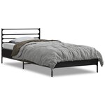 vidaXL Cadre de lit sans matelas noir 100x200 cm