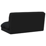 vidaXL Fauteuil de sol ajustable Noir Tissu