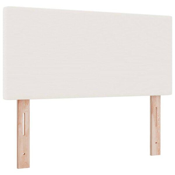 vidaXL Tête de lit avec tête de lit Crème 80 cm Tissu côtelé