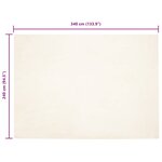 vidaXL Tapis en Fourrure Synthétique de Lapin Blanc 240 x 340 cm