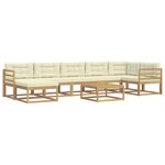 vidaXL Ensemble de canapés d'extérieur 8 pc Blanc et crème