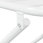 vidaXL Ensemble Bistro pliant 3 pièces Blanc Acier