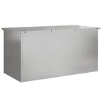 vidaXL Boîte de Rangement Extérieure Argent 100 x 50 5 x 50 cm Acier