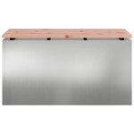 vidaXL Banc de jardin Argent 80 x 40 x 43 cm Acier galvanisé