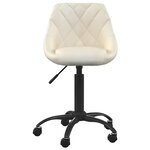 vidaXL Chaise à manger Crème Velours