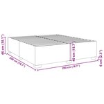 vidaXL Cadre de lit sans matelas gris clair 200x200 cm tissu