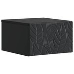vidaXL Table d'appoint murale 2 pc Noir 34 5 x 33 x 20 cm