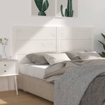vidaXL Tête de lit Blanc 206x4x100 cm Bois massif de pin