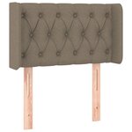 vidaXL Tête de lit avec oreilles Taupe 83x16x78/88 cm Tissu