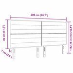 vidaXL Tête de lit LED avec bandes LED Marron foncé 200 cm tissu