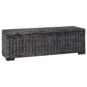 vidaXL Boîte de rangement avec stockage Noir 110 x 35 x 45 cm