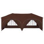 vidaXL Tente de fête pop-up 575 x 288 x 245 cm Marron Tissu Oxford