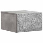 vidaXL Table d'appoint murale 2 Pièces Gris béton 34 5 x 33 x 20 cm