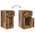 vidaXL Meuble d'appoint Bois ancien 40 x 50 x 75 cm Bois d'ingénierie