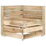 vidaXL Salon de jardin 11 Pièces Bois de pin imprégné de vert