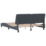 vidaXL Cadre de lit avec tête de lit Gris foncé 160x200 cm Velours