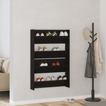vidaXL Cabinets à chaussures muraux 2 Pièces Chêne noir 60 x 18 x 60 cm