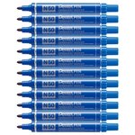 Marqueur Permanent N50 Corps Aluminium Pointe ogive 2 mm Bleu x 12 PENTEL