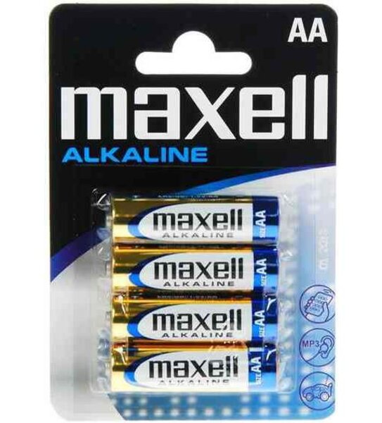 Blister de 4 Piles alcaline AA Mignon LR6 1 5 V MAXELL