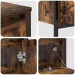 Ensemble de mobilier de salle de bain 3 pièces en chêne fumé en bois d'ingénierie