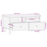 vidaXL Table basse 80x54x40 cm bois de manguier massif