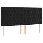 vidaXL Tête de lit à LED Noir 180x7x118/128 cm Velours