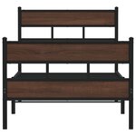 vidaXL Cadre de lit sans matelas avec tête de lit pied de lit 90x190cm