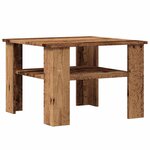 vidaXL Table basse vieux bois 60x60x42 cm bois d'ingénierie