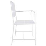vidaXL Banc de jardin Blanc 104 x 54 x 93cm Acier
