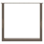 vidaXL Pieds de table à manger en U 2 pièces Acier naturel 80 x (72-73) cm Acier