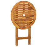 vidaXL Ensemble à manger de jardin pliable 3 Pièces Bois d'acacia solide