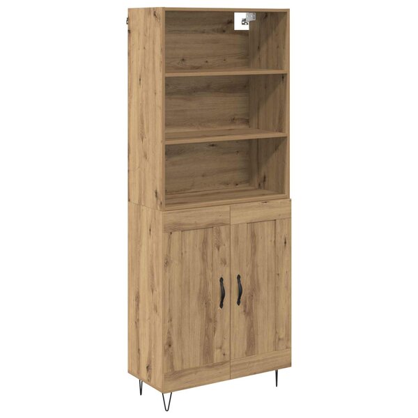 vidaXL Haut Armoire 2 Pièces Chêne artisanal Bois d'ingénierie