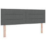Lit avec sommier à ressorts et matelas gris foncé 140x200 cm en tissu