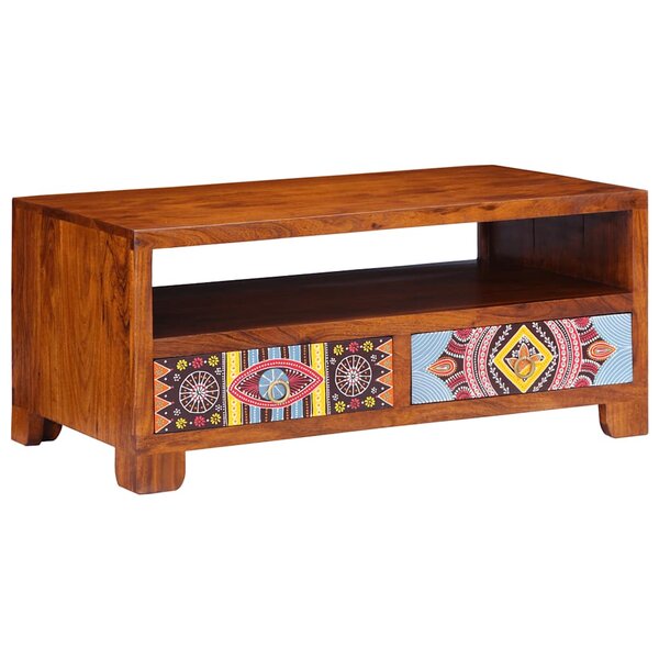 vidaXL Table basse 90x50x40 cm bois d'acacia massif