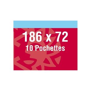 Pochettes double soudure 186 x 72 mm pour carnet Astérix. Fond - Noir