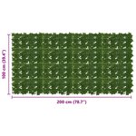vidaXL Écran de balcon avec feuilles Vert 200 x 100 cm