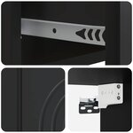 vidaXL Cabinet de chevet mural avec tiroir Noir 33 x 34 5 x 20 cm