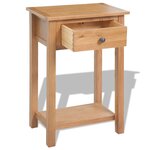 vidaXL Table console 50 x 32 x 75 cm Bois de chêne massif