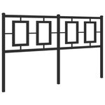vidaXL Tête de lit métal noir 140 cm