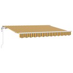 vidaXL Auvent Rétractable Jaune et Gris 3 x 2 m Métal