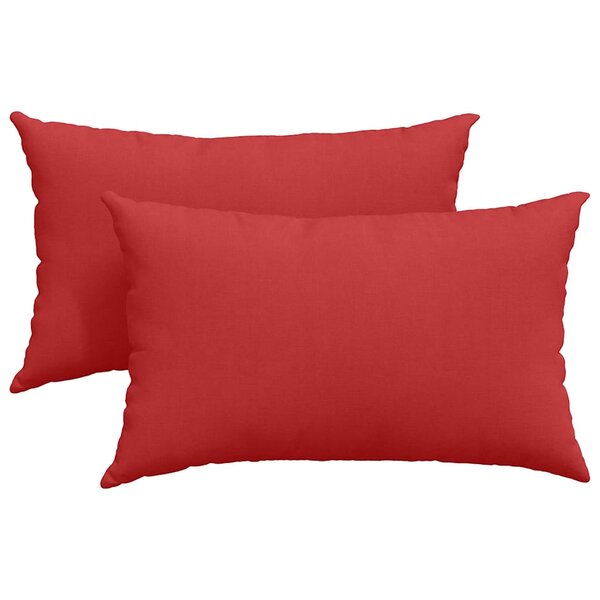 vidaXL Coussins de canapé 2 Pièces Rouge 50 x 30 cm tissu