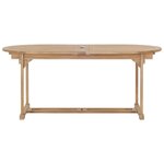 vidaXL Table extensible de jardin 180-280x100x75 cm Teck solide Ovale