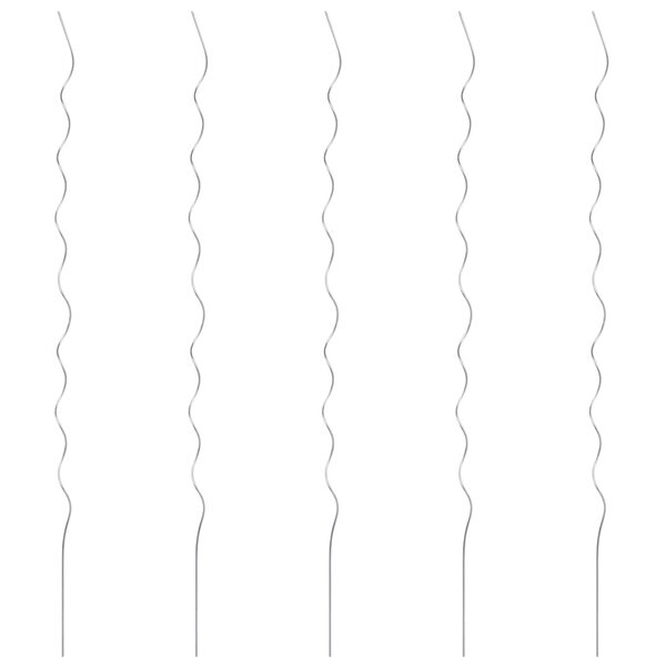 vidaXL Supports de plantes en spirale 5 Pièces Acier galvanisé 170 cm