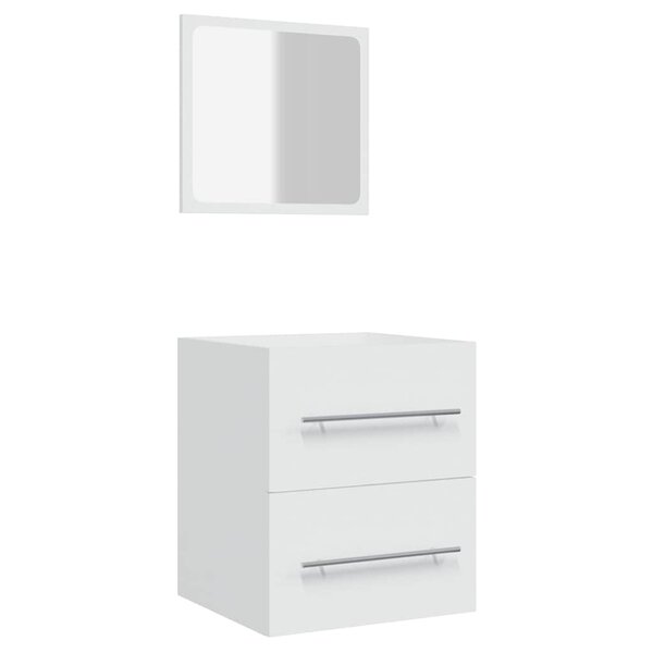 vidaXL Armoire de salle de bain avec miroir Blanc 41x38 5x48 cm