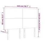 vidaXL Tête de lit à LED Crème 144x5x118/128 cm Tissu